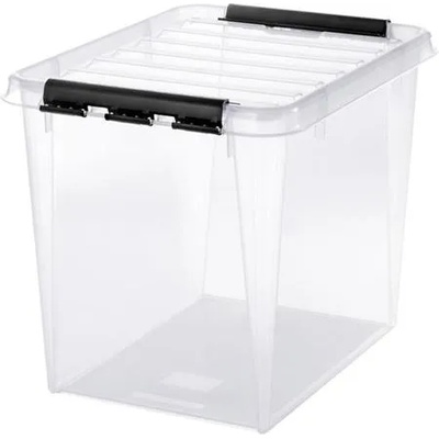 SMARTSTORE Пластмасова кутия за съхранение, 52 литра, с черни дръжки, SMARTSTORE "Classic 50", прозрачна 3542070 (3542070)