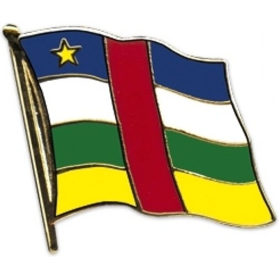Odznak (pins) 20mm vlajka Stredoafrická republika - farebný