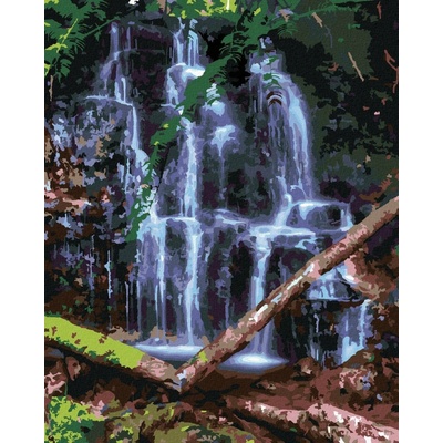 zuty Malování Podle Čísel Vodopád Havaj Ted Davis 80 x 100 Cm Plátno Rám