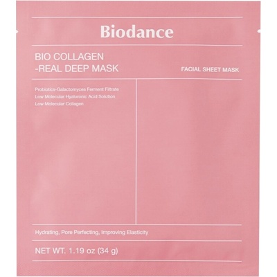 Biodance - Bio-Collagen Real Deep Mask - Spevňujúca plátienková maska s kolagénom - 1 ks / 34 g