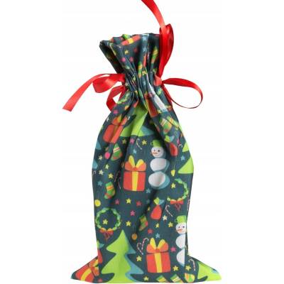 Allbag VIANOČNÉ POLYESTEROVÉ VRECKO 20x25 cm OBAL NA MIKULÁŠSKE DARČEKY