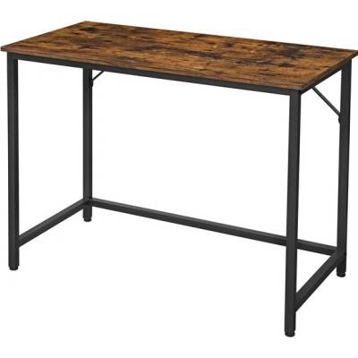 Sconto Písací stôl UNO čierna/tmavé drevo 75 x 100 x 50