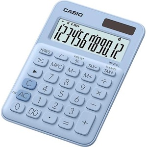 Casio Настолен калкулатор, 12 цифри, casio, "ms 20 uc", светлосин ms 20 uc lb (ms 20 uc lb) Калкулатори
