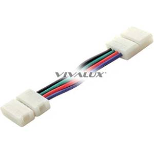 VIVALUX КОНЕКТОР ЗА LED ЛЕНТА RGB VIVALUX ЪГЛОВ МЕКА ВРЪЗКА 12V 10мм 14x16x5мм 2бр (VIV003906)
