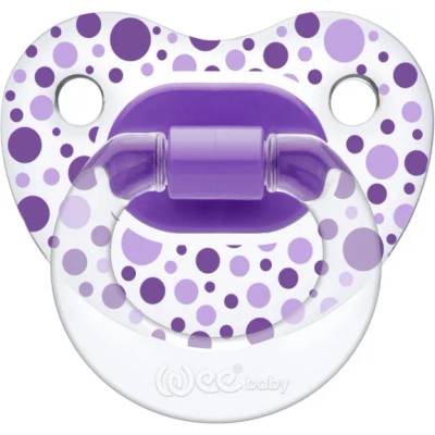 Wee Baby Залъгалка Wee Baby Transparent, 18+ месеца, лилава (838)