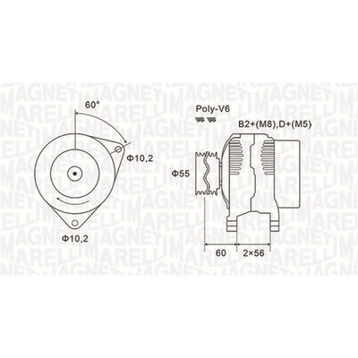 Alternátor MAGNETI MARELLI 063731577010