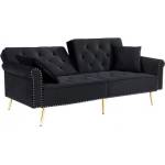 Bogdan Furniture Europe Диван Мебели Богдан модел Boris-E20, цвят: черно с златни елементи