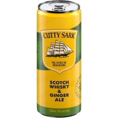 Cutty Sark Scotch Whiskey & Ginger Ale RTD 5% 0,25 l (holá láhev) – Zbozi.Blesk.cz