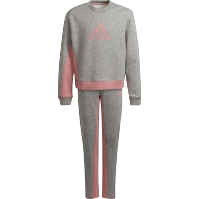 adidas Детски анцуг Adidas BOS Crew Track Suit Junior Girls - Grey/Mauve