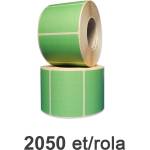 ZINTA Ролка полугланцови етикети zinta 100х70мм, 2050 ет. /ролка, зелена (100x70x2050-sgp-grep)