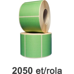ZINTA Ролка полугланцови етикети zinta 100х70мм, 2050 ет. /ролка, зелена (100x70x2050-sgp-grep)