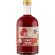 BioToday Ginger prémiový zázvorový nápoj s brusnicami 0,5 l