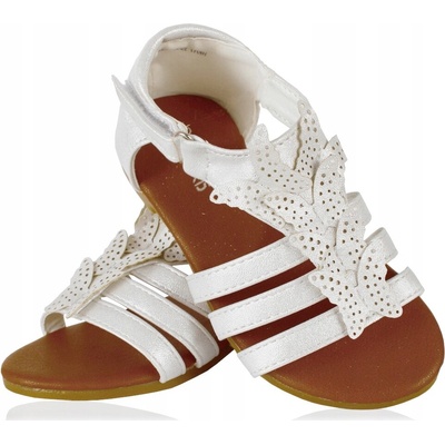 Biele sandále s jemným leskom