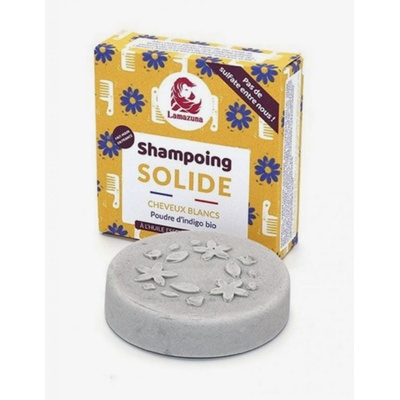 Lamazuna Tuhý šampon pro šedivé vlasy indigo 70 g