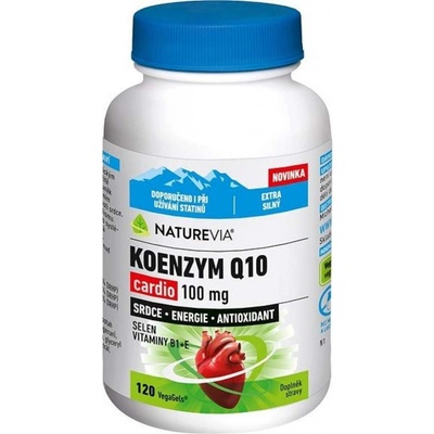 NatureVia Koenzym Q10 Cardio kapsle pro normální funkci srdce a cév 120 kapslí