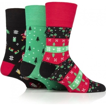 Gentle Grip pánske ponožky Jemný Lem Vianočné