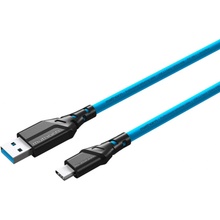 Mathorn MTC-500 USB-A na USB-C, 5m, modrý