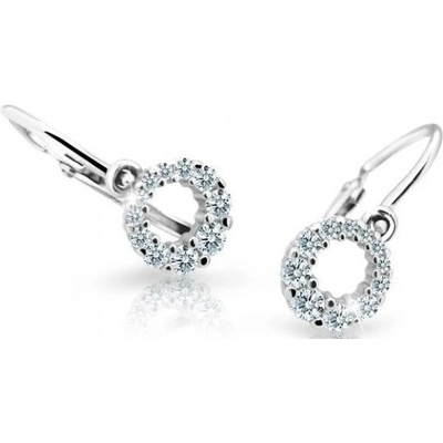 Cutie Diamonds trblietavé detské náušnice z bieleho zlata s briliantmi DC2154-10-00-X-2