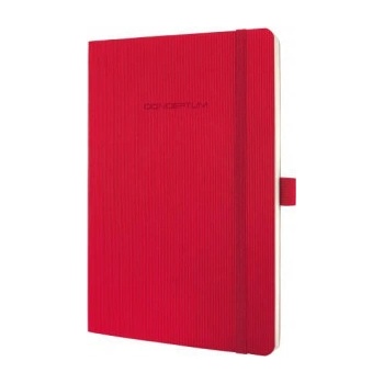 Sigel zápisník Conceptum linajkový červený, mäkká väzba 135x210mm