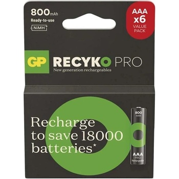 GP Batteries ReCyko Pro NiMH батерия HR03 (AAA) 6бр B2618V (B2618V)