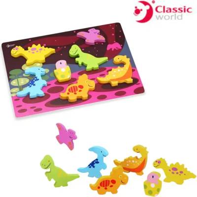 Classic World 3D Дървен Пъзел - Динозаври - Classic World