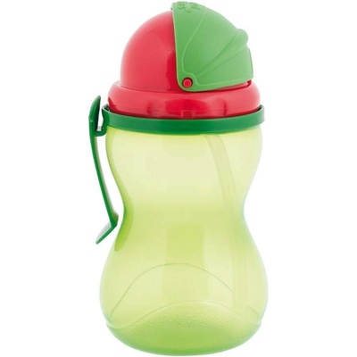 Canpol babies Преходно нетечащо шише с мека сламка Canpol - Зелено, 370 ml (56/113_gre)