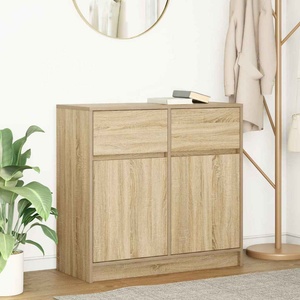 vidaXL Бюфет с чекмеджета, дъб сонома, 80x34x76 см, инженерно дърво (861537)