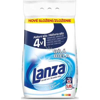 Lanza prášok na pranie Fresh & Clean White 5,85 kg 90 PD