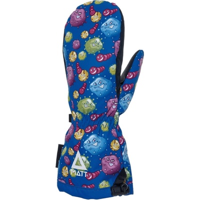 Matt 3237 Bubble Monsters kids Tootex mittens blue
