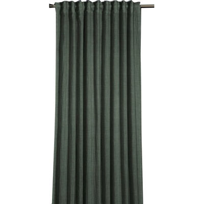 Sehlbach Záves so skrytými pútkami, štruktúra s bavlnou, tmavo zelený 245x135 cm
