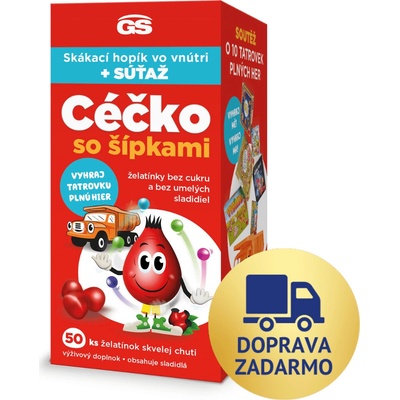 GS Céčko so šípkami želatínky bez cukru 50 ks