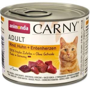 Animonda Консерва Animonda Carny Adult говеждо, пиле и патешко сърце 200g (B3-83706)