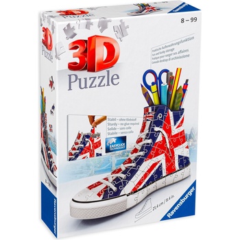 Ravensburger 3D пъзел Ravensburger от 108 части - Обувка, Union Jack (11222)