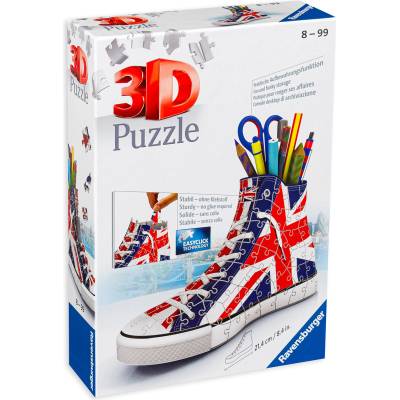 Ravensburger 3D пъзел Ravensburger от 108 части - Обувка, Union Jack (11222)