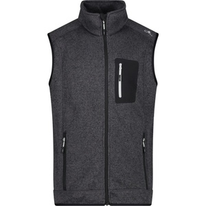 CMP Мъжки поларен елек CMP Vest Jacquard Knitted Fleece vest - Nero / Glacier - размер 56 (EU) (032-1213-0116)