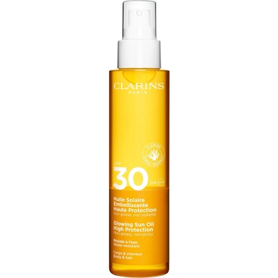Clarins Glowing Sun Oil High Protection SPF30 Слънцезащитен продукт 150ml