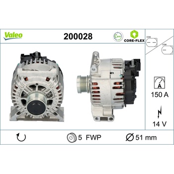 Alternátor VALEO 200028