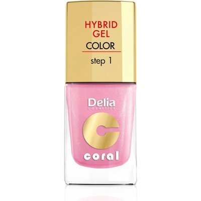 Delia Hybrid Coral Gel lak 31 Světle perlová Růžová 11 ml