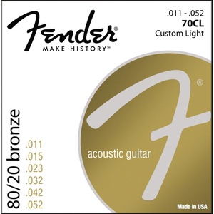 FENDER Струни за акустична китара FENDER - Модел Fender 70CL 80/20 Bronze