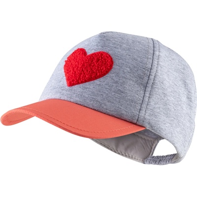 Sterntaler Детска шапка с козирка Sterntaler Kid's Baseball Cap - Heart Cap - Silber Melange - размер 51 cm (904-5889-0114)