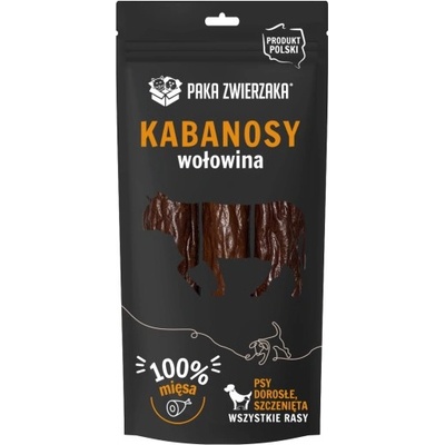 Paka Zwierzaka ПАКЕТ ЗА ДОМАШНИ ЛЮБИМЦИ - Кабанос колбаси от говеждо месо, 3 броя (80 г)