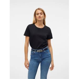 Vero Moda Тениска Vero Moda Women's Paula Regular Fit T-Shirt - Black