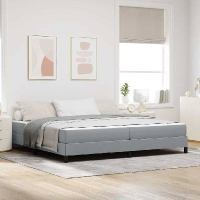 zahrada-XL 3398514 Postel s boxspringem s matrací Světle šedá textil