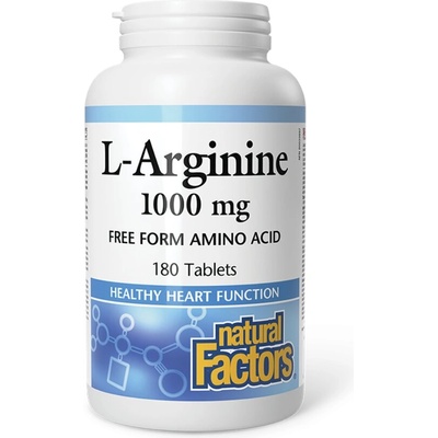 Natural Factors Енергия - Л-Аргинин / L-Arginine, 1000 mg х 180 таблетки (2856 NF)
