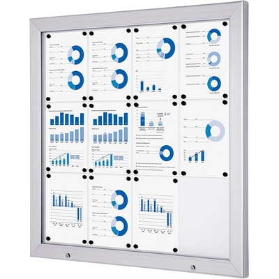 Jansen Display Venkovní uzamykatelná vitrína Alpha 12 x A4 979 x 1025 mm