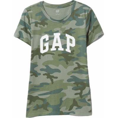 GAP Dámske tričko CLASSIC khaki biela