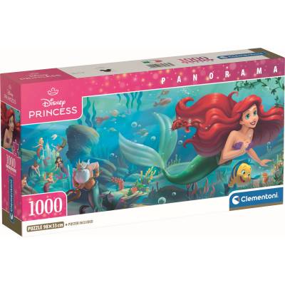 Clementoni Панорамен пъзел Clementoni от 1000 части - Малката русалка (39893)