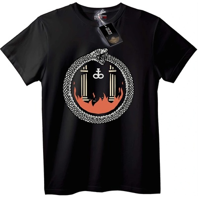 NOONEBRAND Тениска Символ Уроборос - 2XL, Black
