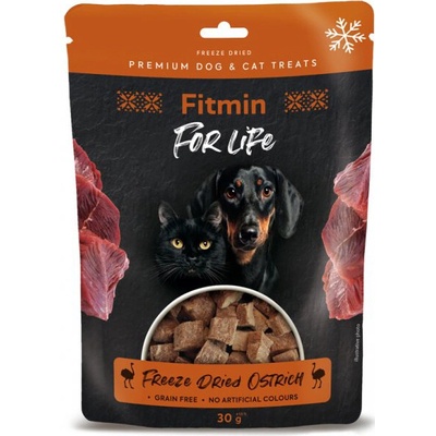 Fitmin For Life Mrazem sušené pštrosí maškrty 30 g