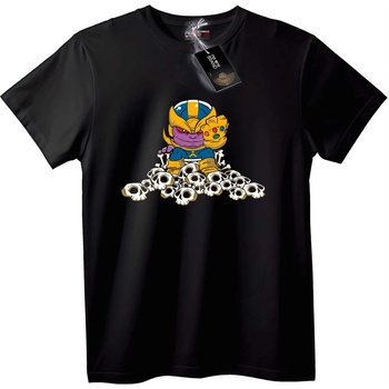 NOONEBRAND Тениска Chibi Thanos с черепи - M, White